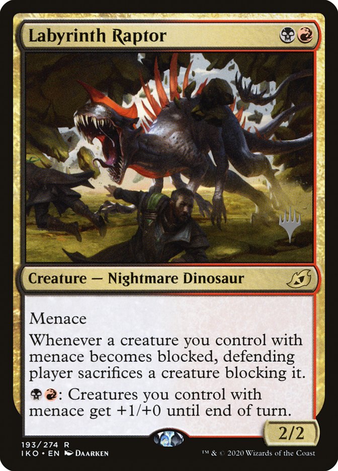 Labyrinth Raptor (Promo Pack) [Ikoria: Lair of Behemoths Promos] | I Want That Stuff Brandon