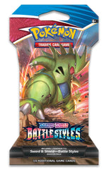 Sword & Shield: Battle Styles - Sleeved Booster Pack (Single Strike Tyranitar V) | I Want That Stuff Brandon