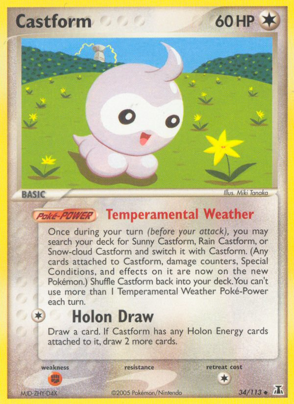 Castform (34/113) [EX: Delta Species] | I Want That Stuff Brandon