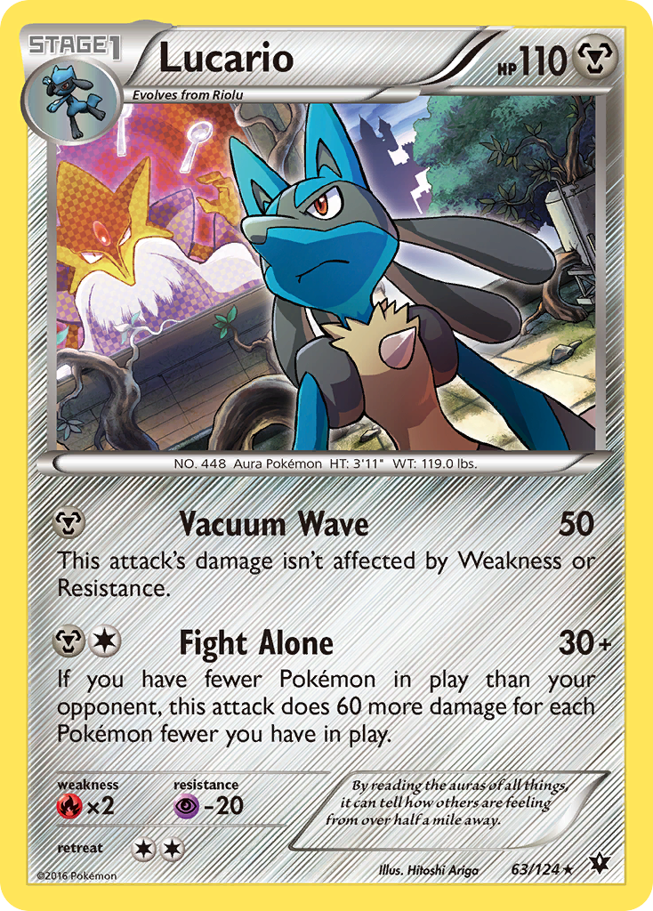 Lucario (63/124) (Cosmos Holo) [XY: Fates Collide] | I Want That Stuff Brandon