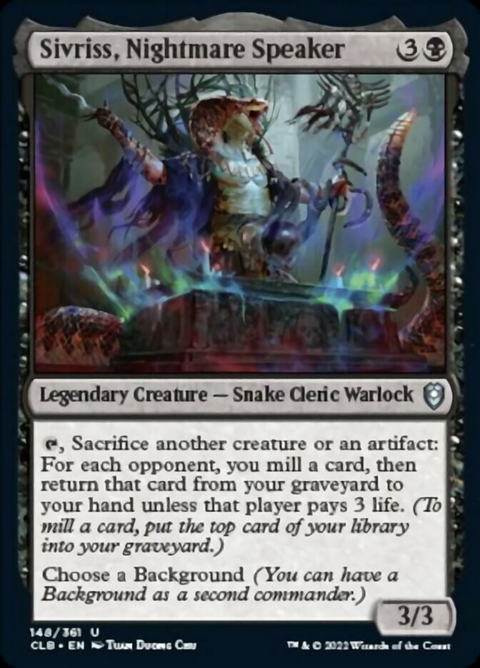 Sivriss, Nightmare Speaker [Commander Legends: Battle for Baldur's Gate] | I Want That Stuff Brandon