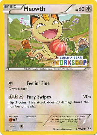 Meowth (67/108) (Build A Bear Workshop Exclusive) [XY: Roaring Skies] | I Want That Stuff Brandon