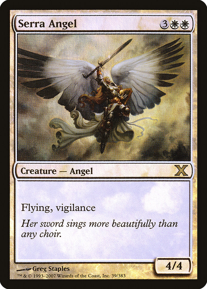 Serra Angel (Premium Foil) [Tenth Edition] | I Want That Stuff Brandon