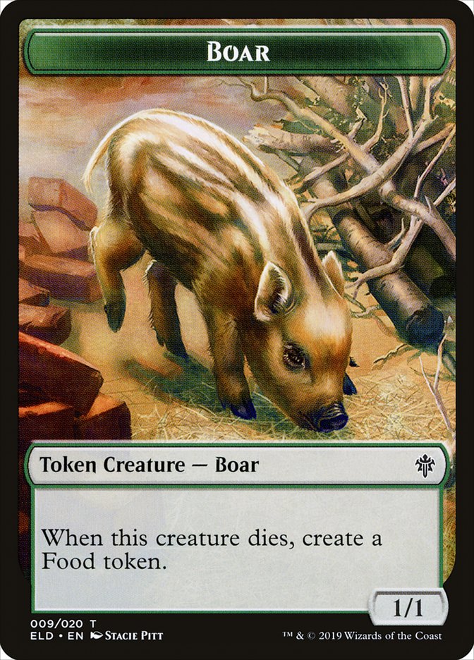 Boar Token [Throne of Eldraine Tokens] | I Want That Stuff Brandon