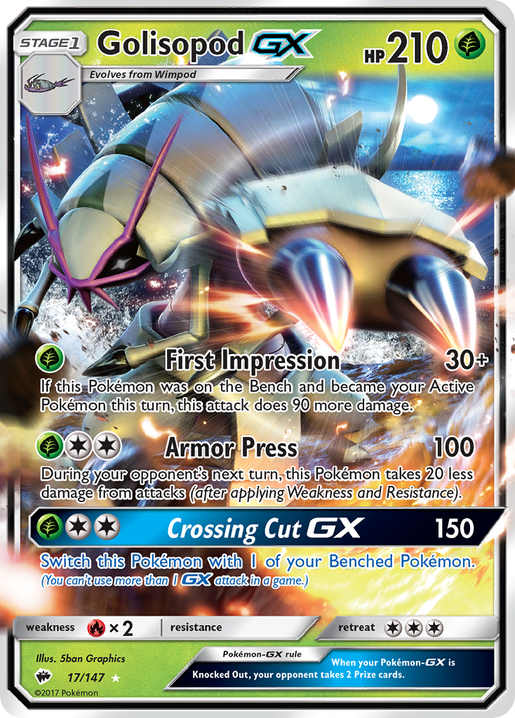 Golisopod GX (17/147) [Sun & Moon: Burning Shadows] | I Want That Stuff Brandon