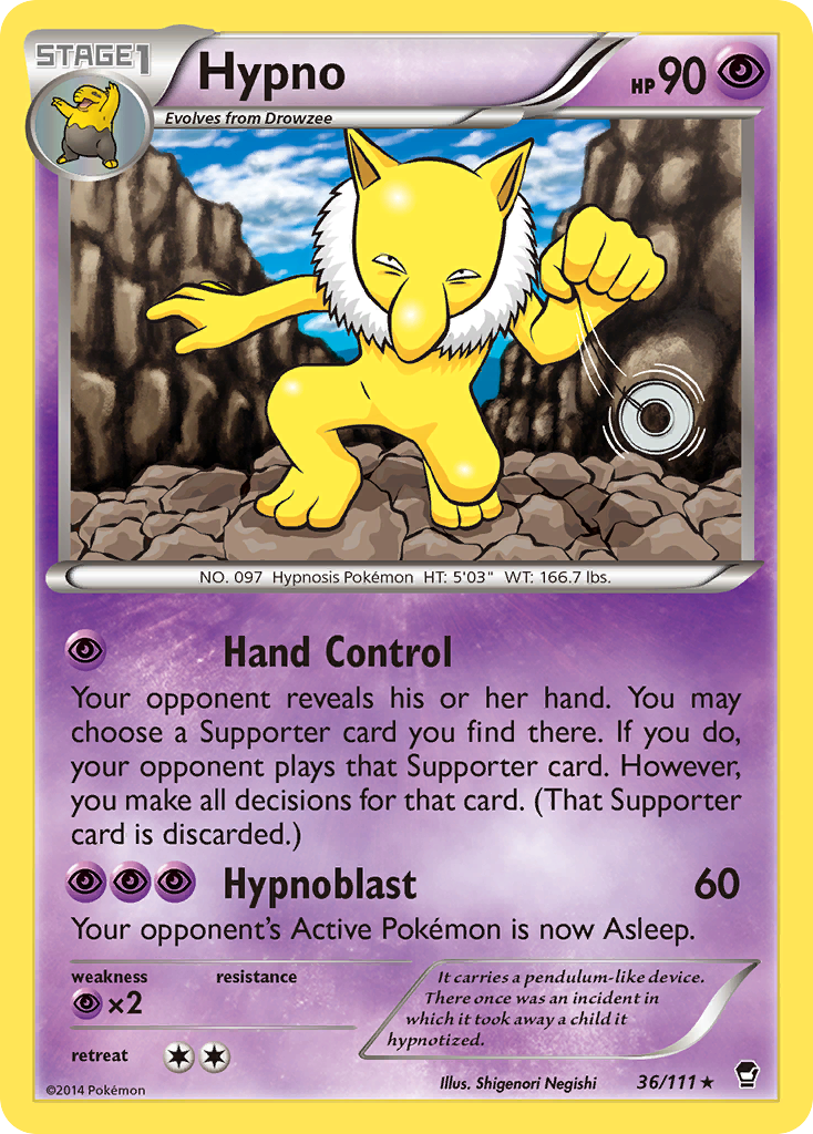 Hypno (36/111) [XY: Furious Fists] | I Want That Stuff Brandon