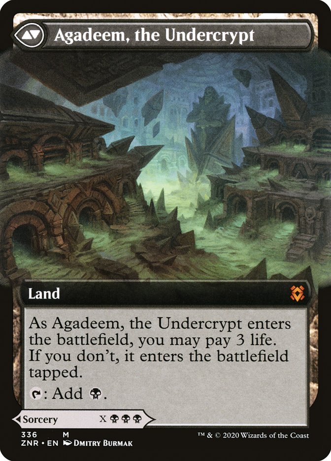 Agadeem's Awakening // Agadeem, the Undercrypt (Extended Art) [Zendikar Rising] | I Want That Stuff Brandon