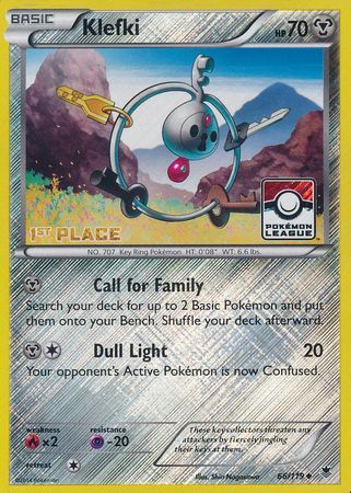 Klefki (66/119) (League Promo 1st Place) [XY: Phantom Forces] | I Want That Stuff Brandon