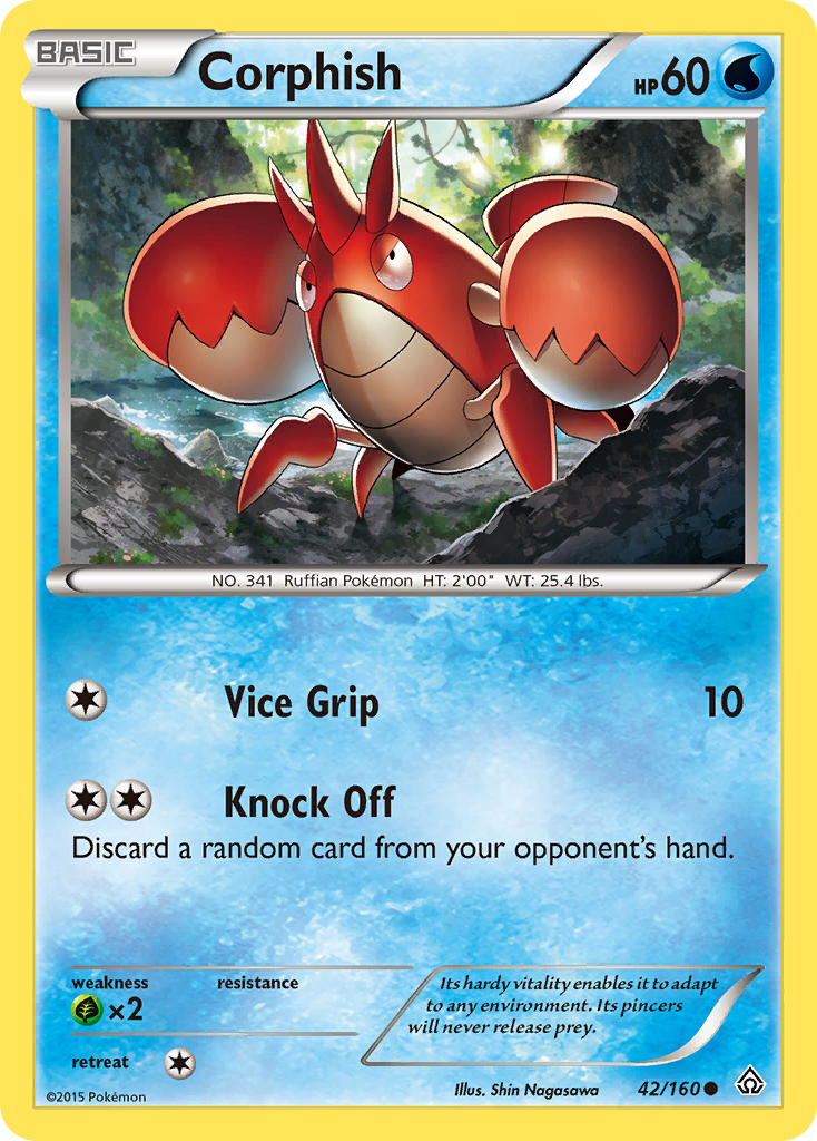 Corphish (42/160) [XY: Primal Clash] | I Want That Stuff Brandon