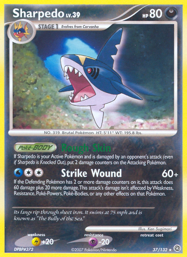 Sharpedo (37/132) [Diamond & Pearl: Secret Wonders] | I Want That Stuff Brandon