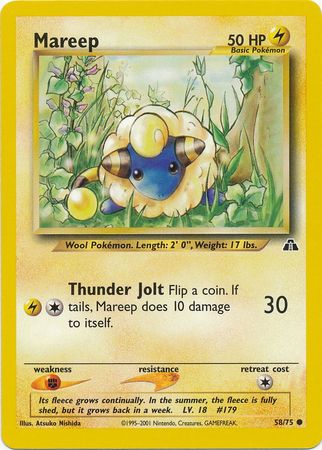 Mareep (58/75) [Neo Discovery Unlimited] | I Want That Stuff Brandon