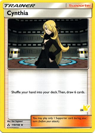 Cynthia (119/156) (Pikachu Stamp #24) [Battle Academy 2020] | I Want That Stuff Brandon