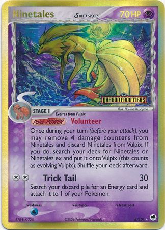 Ninetales (8/101) (Delta Species) (Stamped) [EX: Dragon Frontiers] | I Want That Stuff Brandon