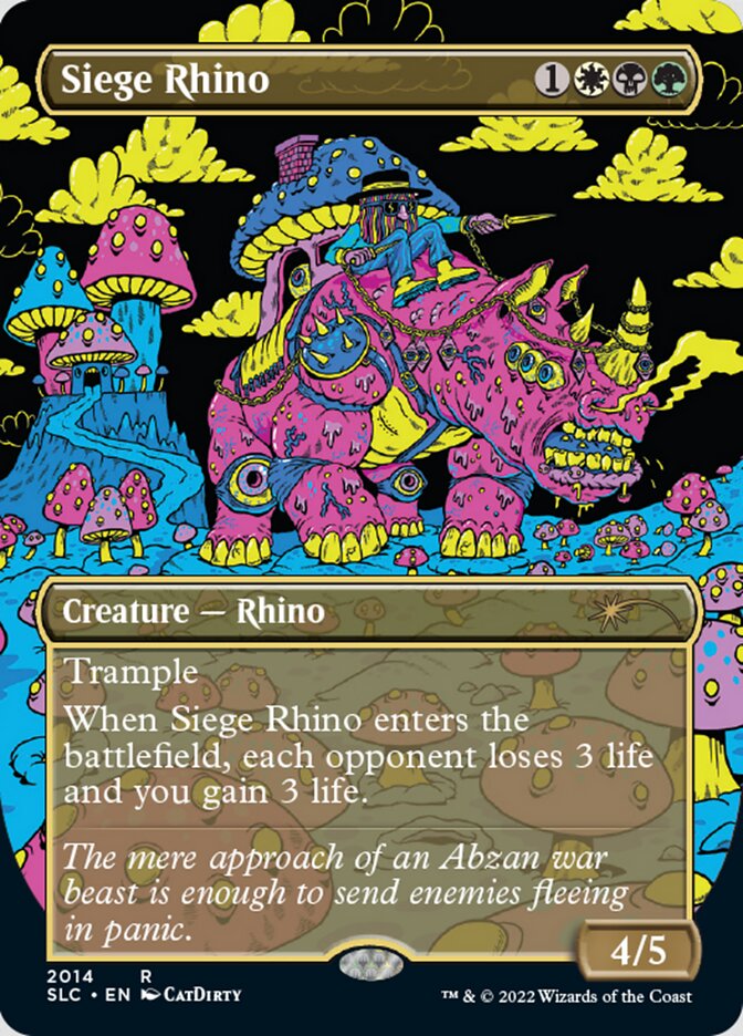 Siege Rhino (Borderless) [Secret Lair 30th Anniversary Countdown Kit] | I Want That Stuff Brandon