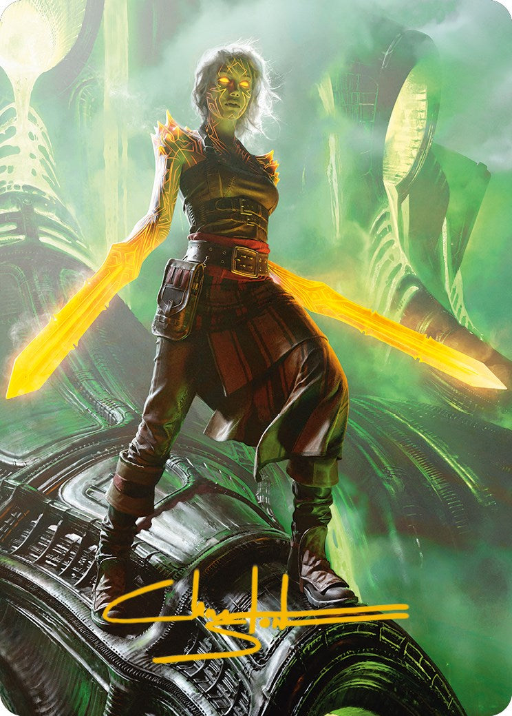 Nahiri, the Unforgiving Art Card (Gold-Stamped Signature) [Phyrexia: All Will Be One Art Series] | I Want That Stuff Brandon