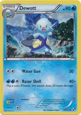 Dewott (29/114) (Cracked Ice Holo) [Black & White: Base Set] | I Want That Stuff Brandon