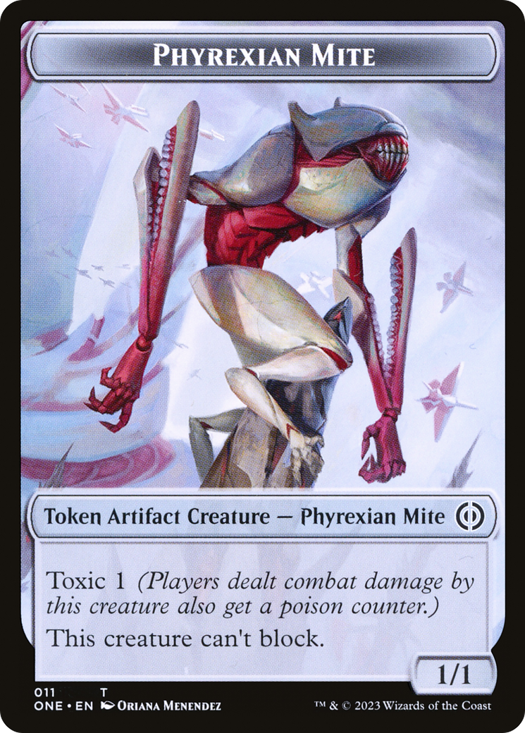 Phyrexian Mite // Phyrexian Insect Double-Sided Token [Phyrexia: All Will Be One Commander Tokens] | I Want That Stuff Brandon