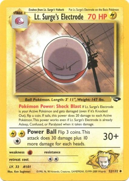 Lt. Surge's Electrode (52/132) [Gym Challenge Unlimited] | I Want That Stuff Brandon