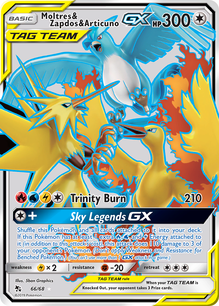 Moltres & Zapdos & Articuno GX (66/68) [Sun & Moon: Hidden Fates] | I Want That Stuff Brandon