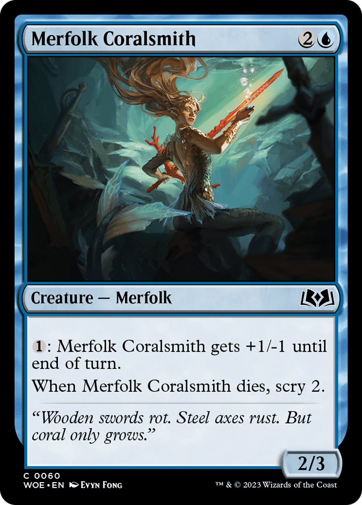 Merfolk Coralsmith [Wilds of Eldraine] | I Want That Stuff Brandon