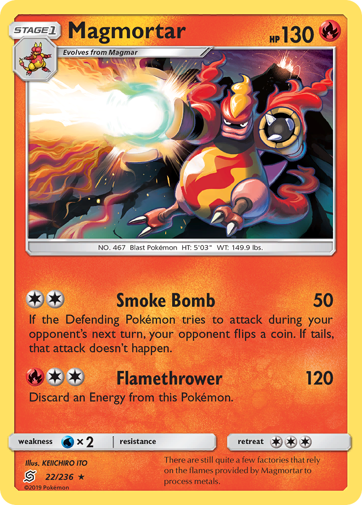 Magmortar (22/236) [Sun & Moon: Unified Minds] | I Want That Stuff Brandon