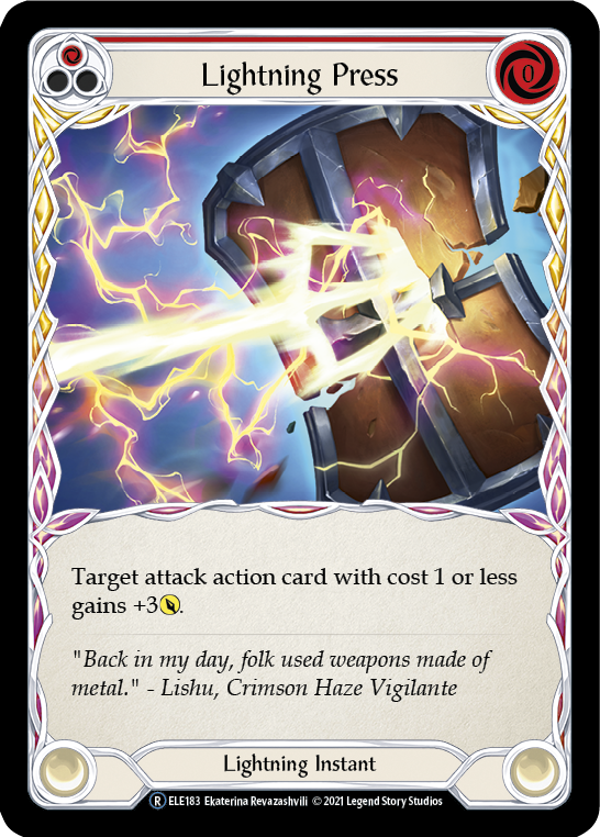 Lightning Press (Red) [U-ELE183] Unlimited Rainbow Foil | I Want That Stuff Brandon