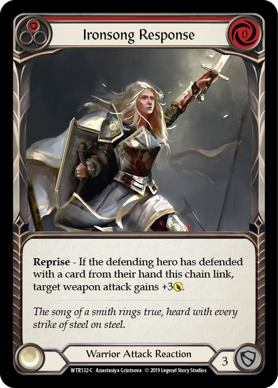 Ironsong Response (Red) [WTR132-C] Alpha Print Rainbow Foil | I Want That Stuff Brandon