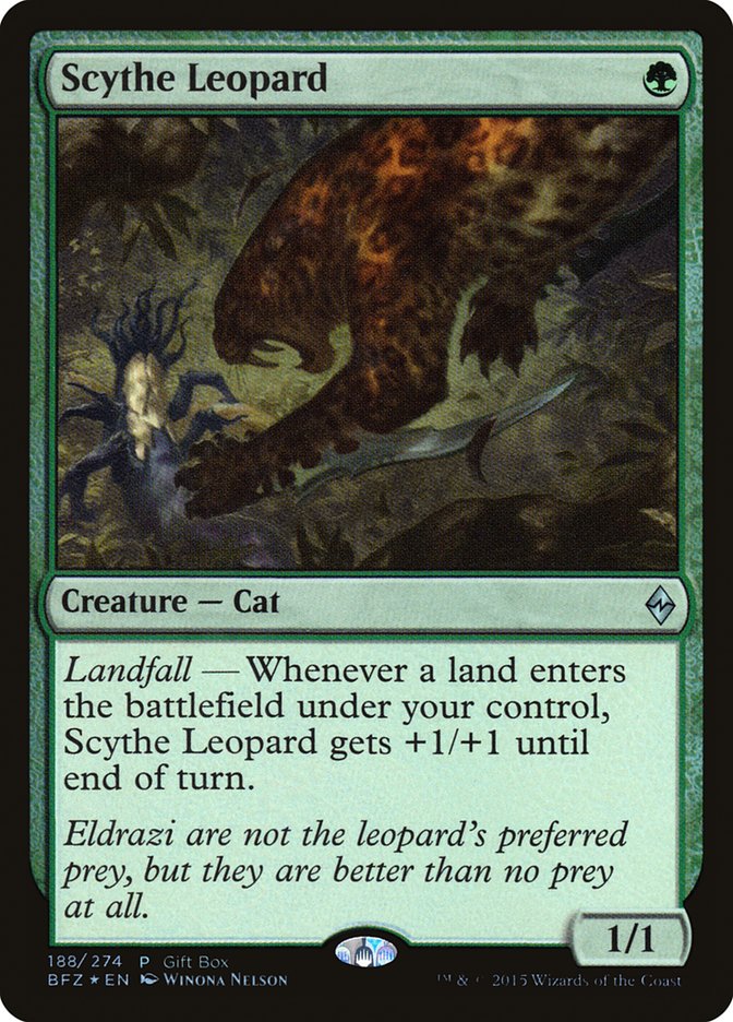 Scythe Leopard (Gift Box) [Battle for Zendikar Promos] | I Want That Stuff Brandon