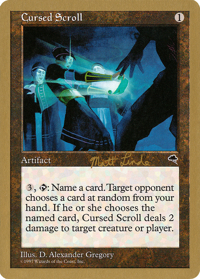 Cursed Scroll (Matt Linde) [World Championship Decks 1999] | I Want That Stuff Brandon