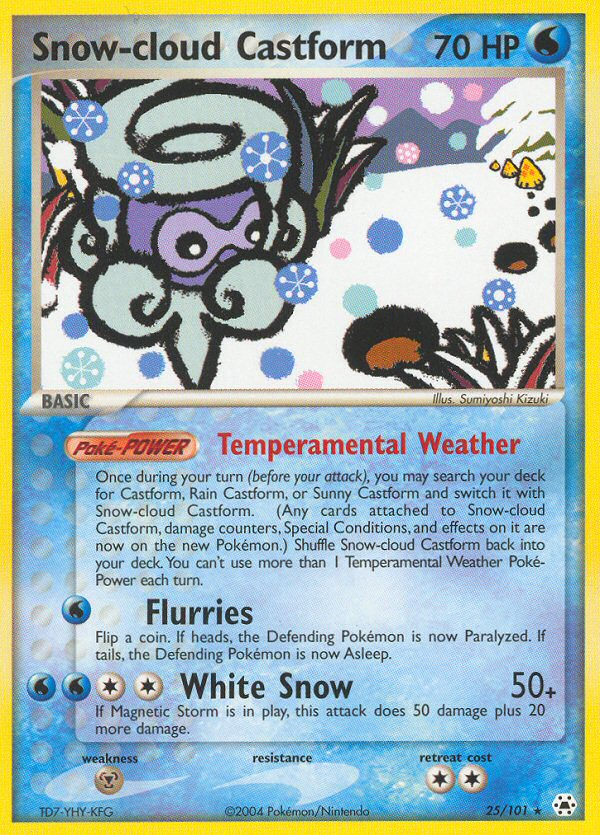 Snow-cloud Castform (25/101) [EX: Hidden Legends] | I Want That Stuff Brandon