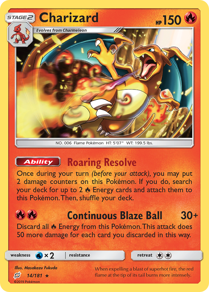 Charizard (14/181) (Cosmos Holo) [Sun & Moon: Team Up] | I Want That Stuff Brandon