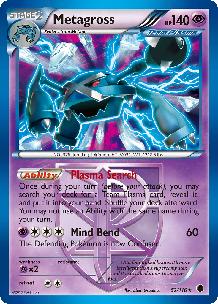 Metagross (52/116) [Black & White: Plasma Freeze] | I Want That Stuff Brandon