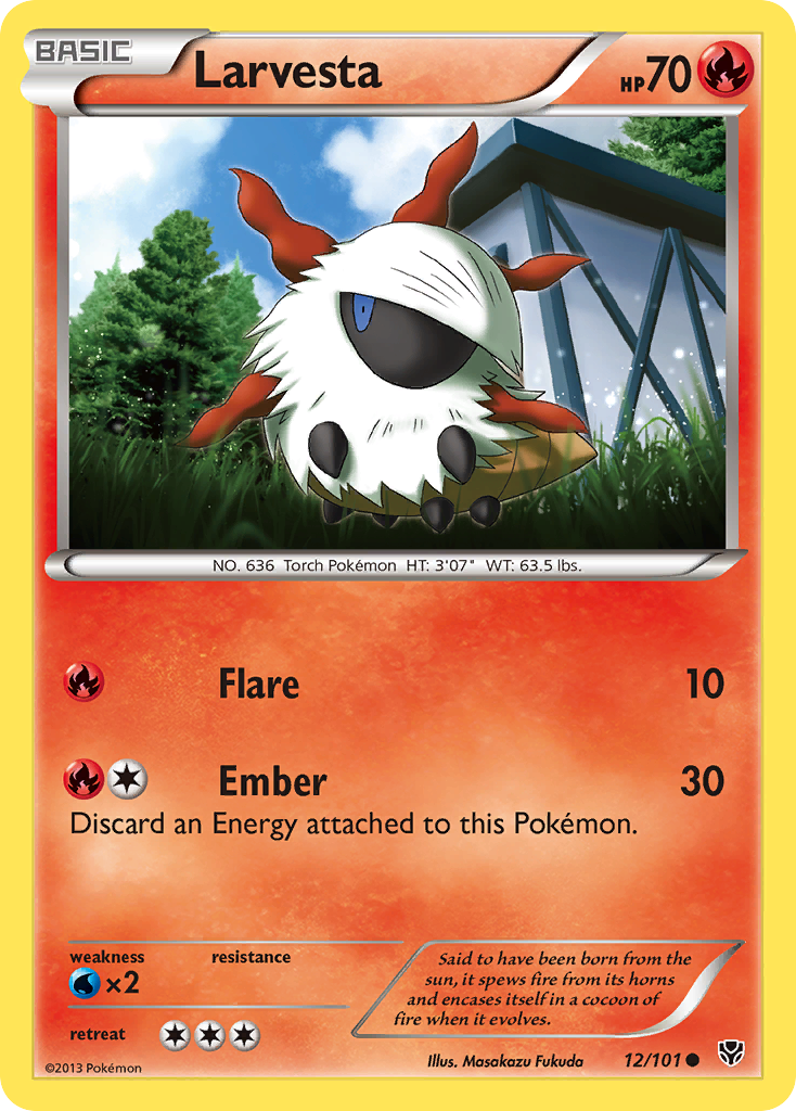 Larvesta (12/101) [Black & White: Plasma Blast] | I Want That Stuff Brandon