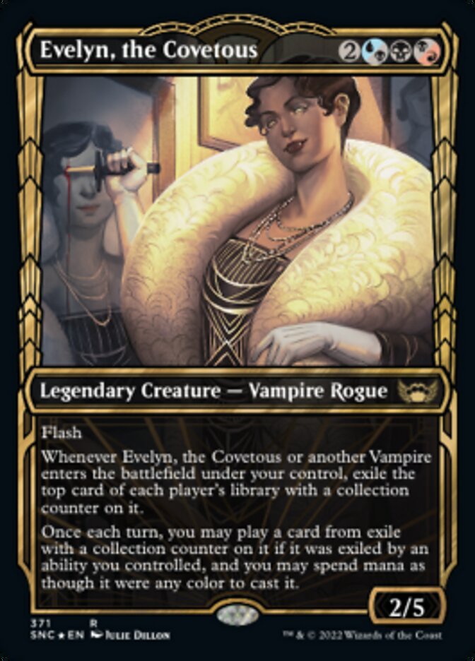 Evelyn, the Covetous (Showcase Golden Age Gilded Foil) [Streets of New Capenna] | I Want That Stuff Brandon