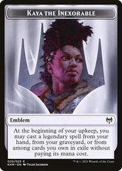 Treasure // Kaya, the Inexorable Emblem Double-Sided Token [Kaldheim Tokens] | I Want That Stuff Brandon