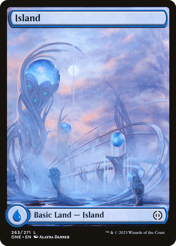 Island (263) (Full-Art) [Phyrexia: All Will Be One] | I Want That Stuff Brandon