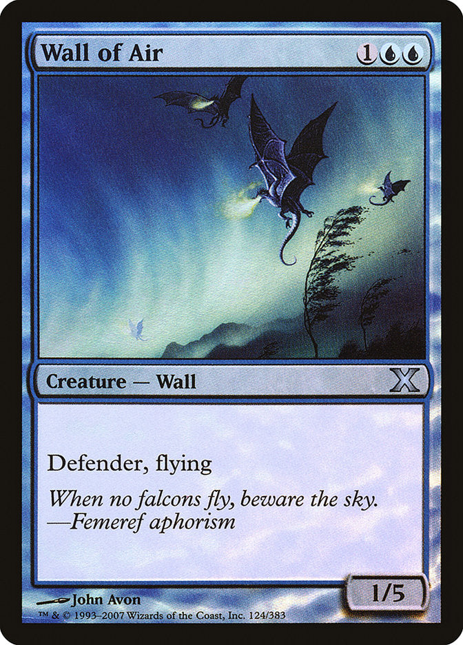 Wall of Air (Premium Foil) [Tenth Edition] | I Want That Stuff Brandon