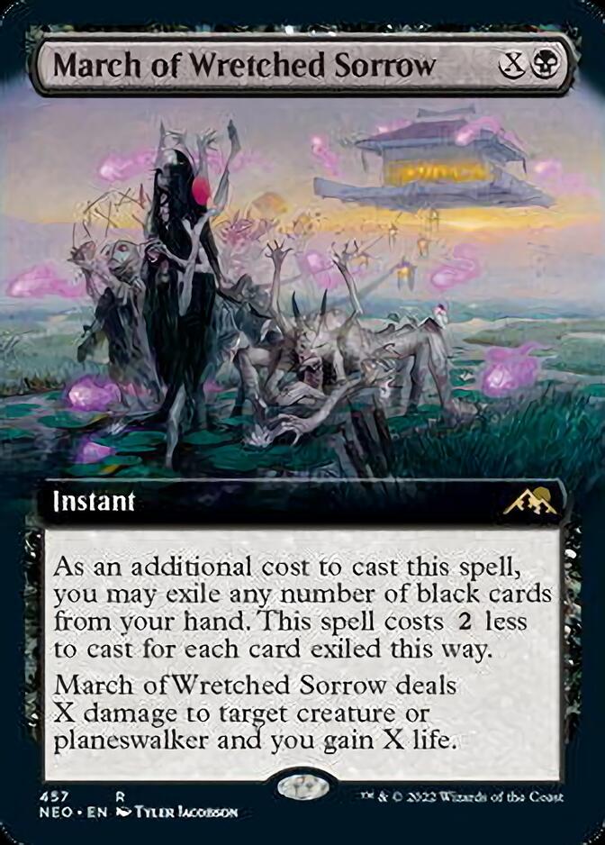 March of Wretched Sorrow (Extended Art) [Kamigawa: Neon Dynasty] | I Want That Stuff Brandon