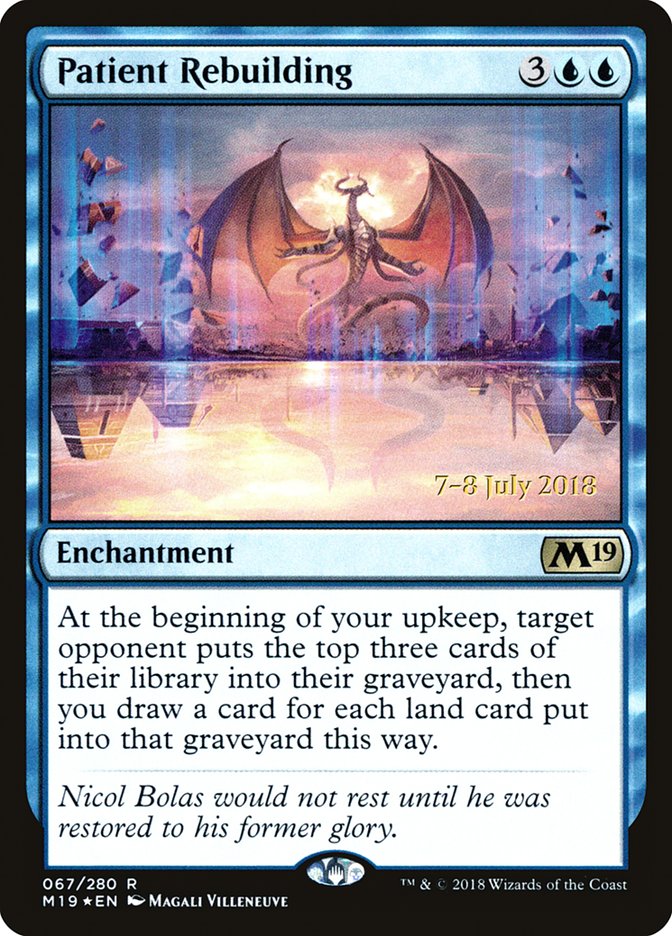 Patient Rebuilding [Core Set 2019 Prerelease Promos] | I Want That Stuff Brandon