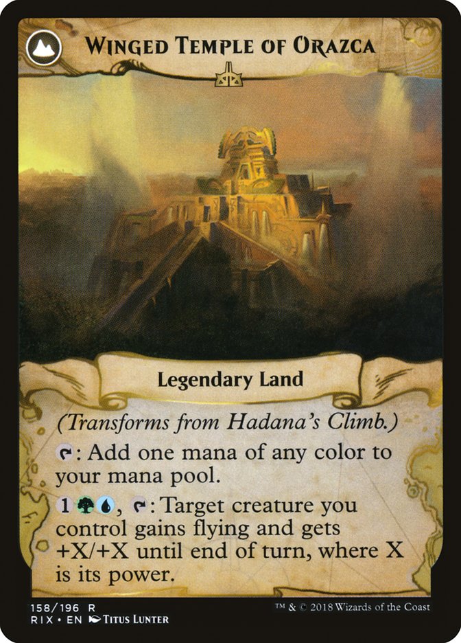 Hadana's Climb // Winged Temple of Orazca [Rivals of Ixalan] | I Want That Stuff Brandon