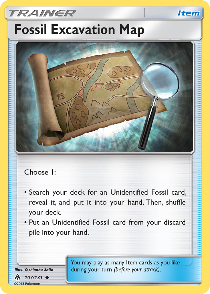 Fossil Excavation Map (107/131) [Sun & Moon: Forbidden Light] | I Want That Stuff Brandon
