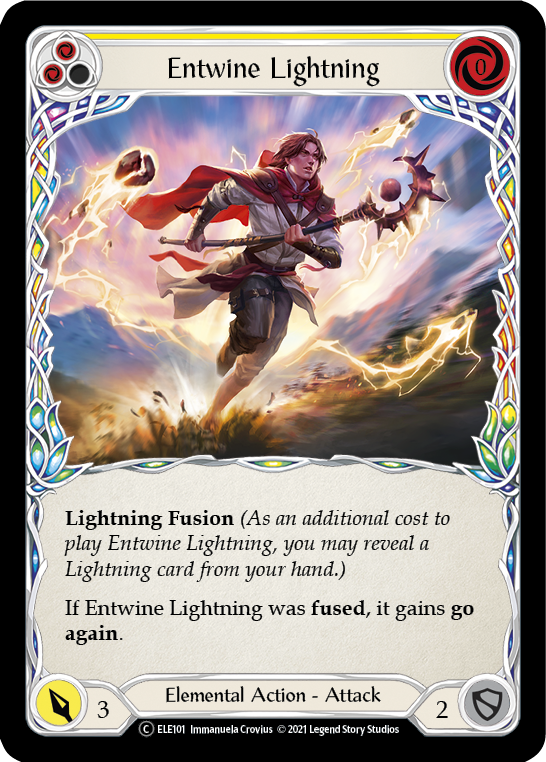 Entwine Lightning (Yellow) [U-ELE101] Unlimited Rainbow Foil | I Want That Stuff Brandon