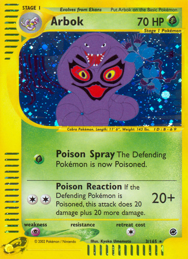 Arbok (3/165) [Expedition: Base Set] | I Want That Stuff Brandon