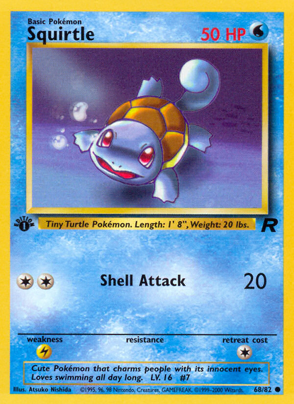 Squirtle (68/82) [Team Rocket 1st Edition] | I Want That Stuff Brandon