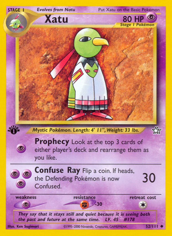 Xatu (52/111) [Neo Genesis 1st Edition] | I Want That Stuff Brandon