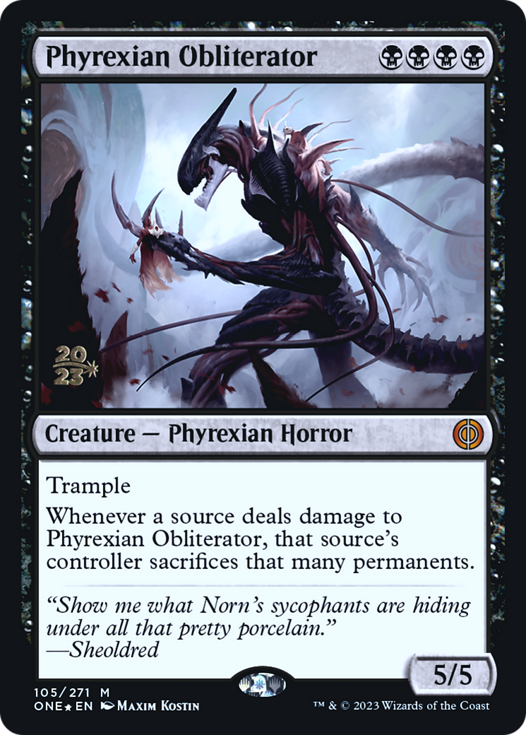 Phyrexian Obliterator [Phyrexia: All Will Be One Prerelease Promos] | I Want That Stuff Brandon