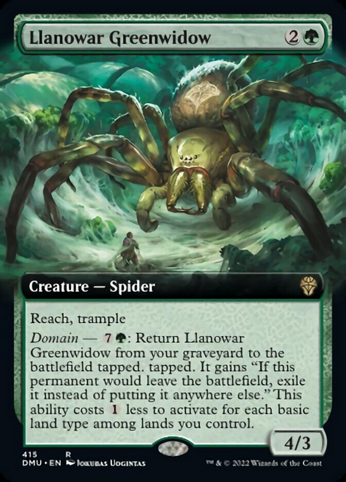 Llanowar Greenwidow (Extended Art) [Dominaria United] | I Want That Stuff Brandon