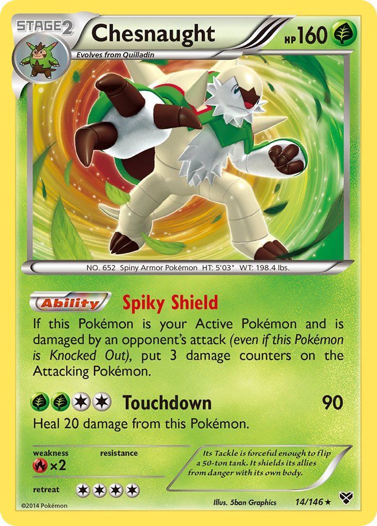 Chesnaught (14/146) (Cosmos Holo) (Blister Exclusive) [XY: Base Set] | I Want That Stuff Brandon