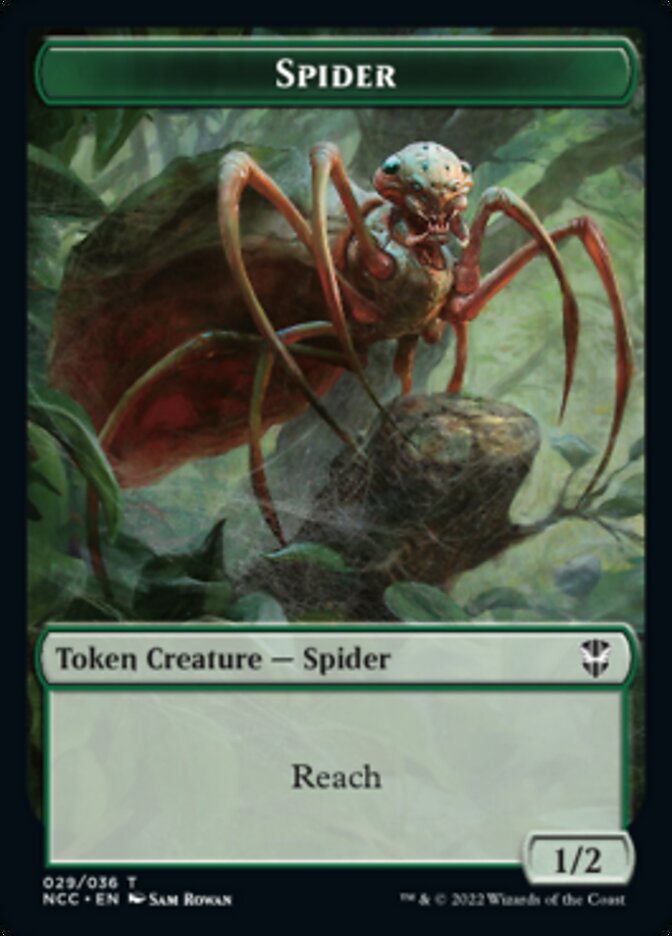 Treefolk // Spider Double-Sided Token [Streets of New Capenna Commander Tokens] | I Want That Stuff Brandon