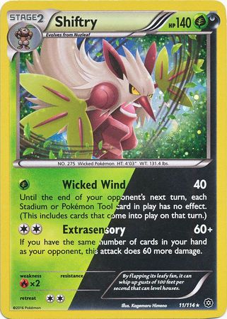 Shiftry (11/114) (Cosmos Holo) [XY: Steam Siege] | I Want That Stuff Brandon